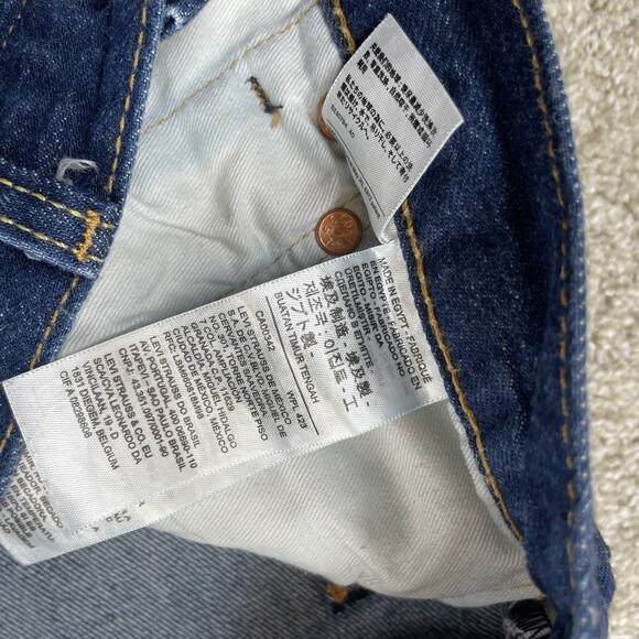 Levis Men 501 93 Straight Big E Size 34 x 32" Actual 34 x 30" Blue Jeans S18 - Picture 6 of 13